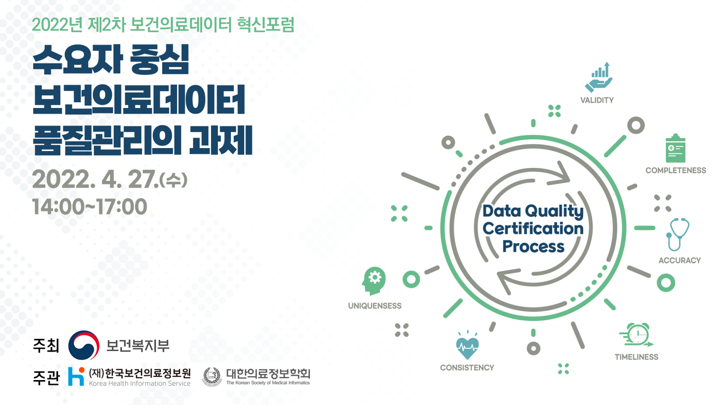 보건의료데이터 품질관리로 바이오 디지털 혁신 선도, `22년 제2차 보건의료데이터 혁신포럼 개최